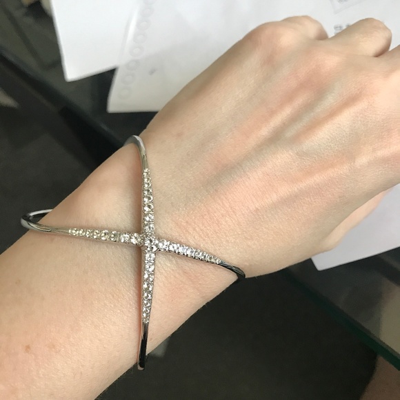 Elizabeth and James Jewelry - Elizabeth&James CRYSTALS Cuff NWT Silver Bracelet